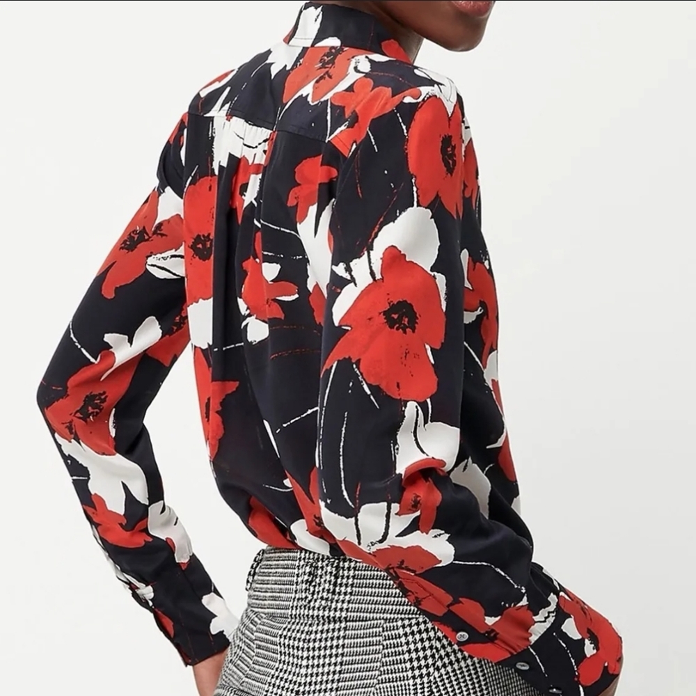 JC Floral print silk blouse